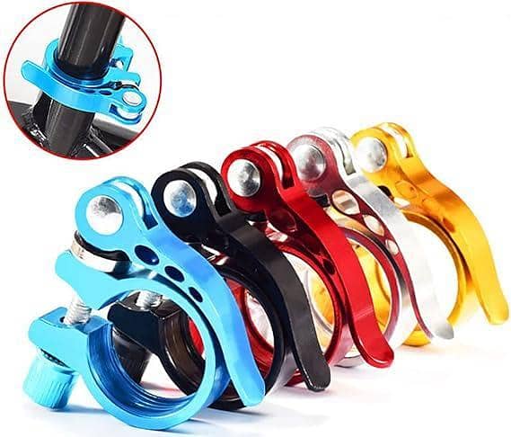 Seat Clamp New Quick-Release Aluminum Alloy Bicycle Seat Post Clamp Cycle For all sizes Best Complete set