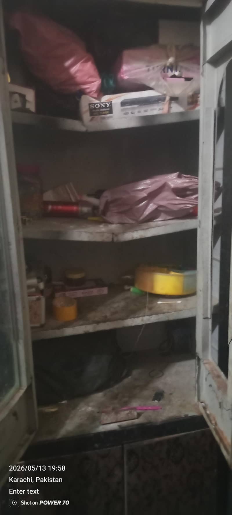 ائرن کا فرنیچر ڈبل بیڈ الماری ٹو ڈور ڈیوائڈر تھری ڈور 5