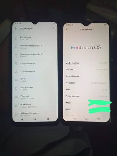 2 phone hai y20. y15