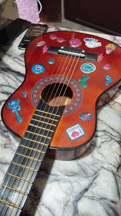 Acoustic Guitar with Custom Decals