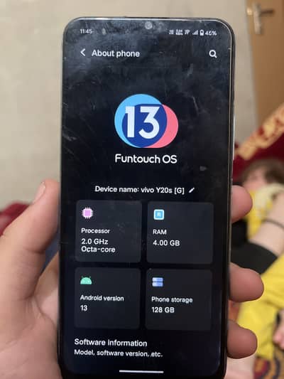 Vivo y20s4+2 ram and 128gb storage