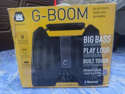 G-BOOM Portable Bluetooth Speaker with Deep Bass & Long Battery