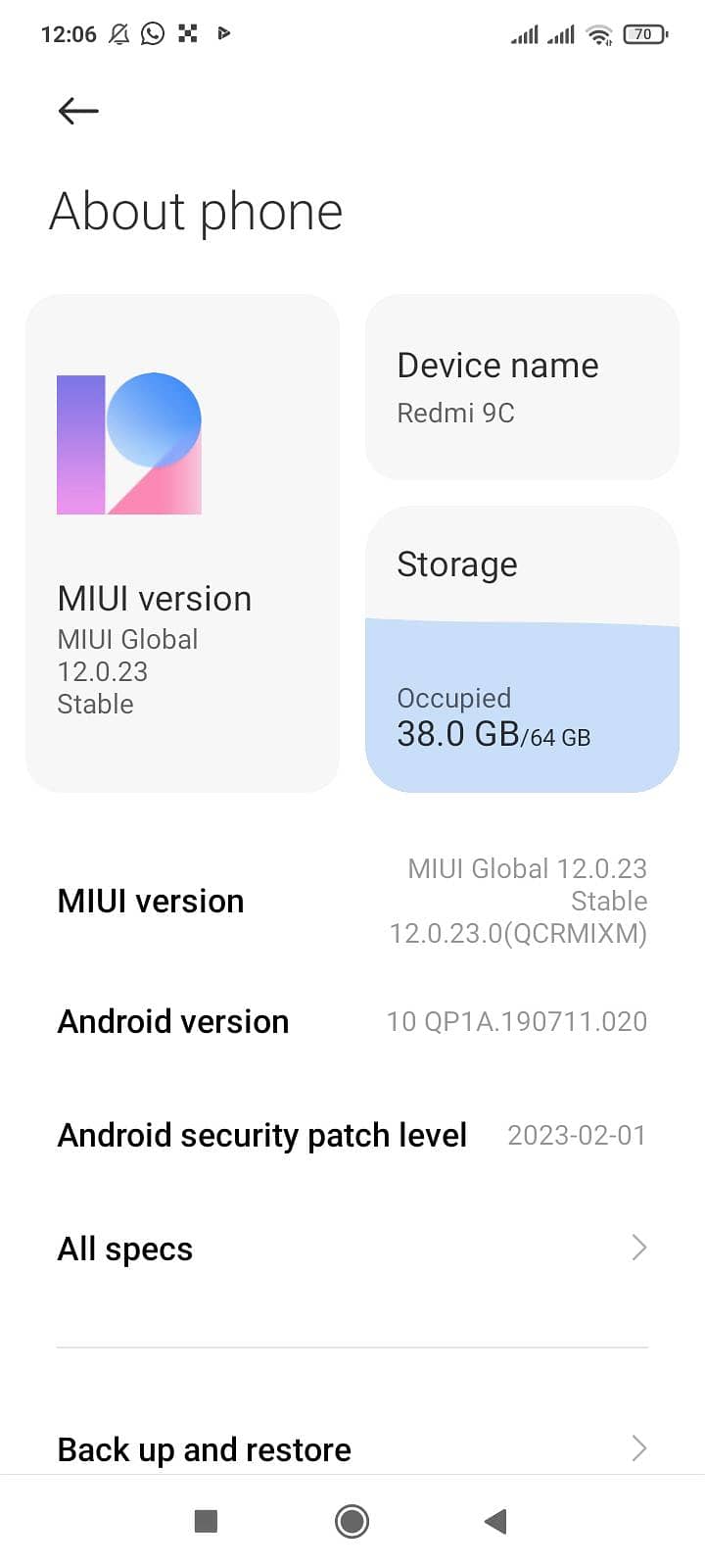 Redmi 9c 3/64 6