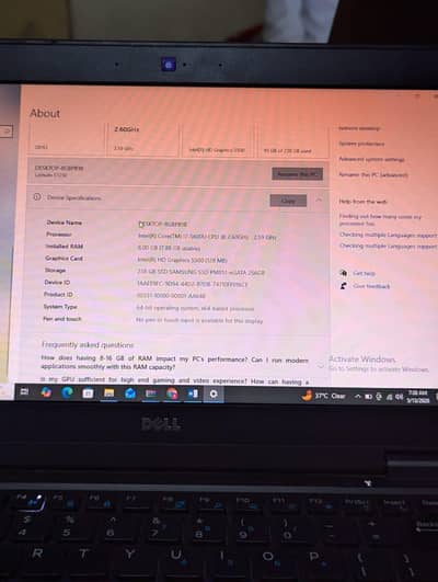 Dell Core i7 5th generation