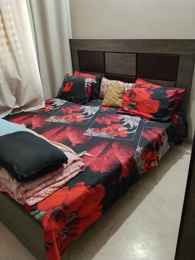 double bed with metres for sale