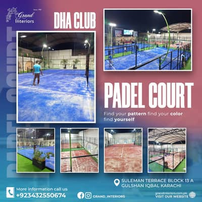 Artificial Grass astro turf Padel court turf by Grand interiors