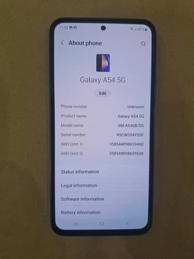 Samsung A54,8GB,128 GB