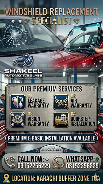 Windshield Replacement Specialist - Doorstep Service in Karachi
