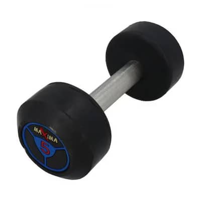 2x 5kg dumbells, 2x 7.5kg dumbells, 1x 10kg dumbell