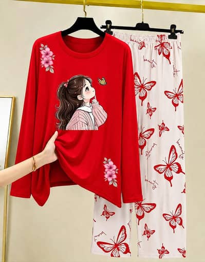 Printed Night Suit For Women 