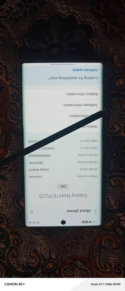 Samsung Note 10 plus  8 GB 256 GB 03122760842