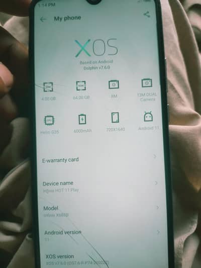 Infinix Hot 11 play used good condition