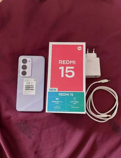 Redmi 15 4G  9 mnth warranty Available oregnal charger 03412127456