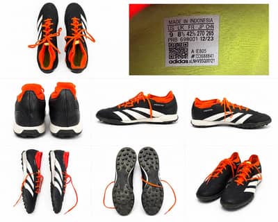 Original adidas Predators grippers black and orange size 9 us