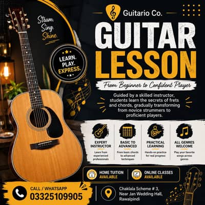 Guitar Tracher Available | Learn Guitar From Basic To Pro Level