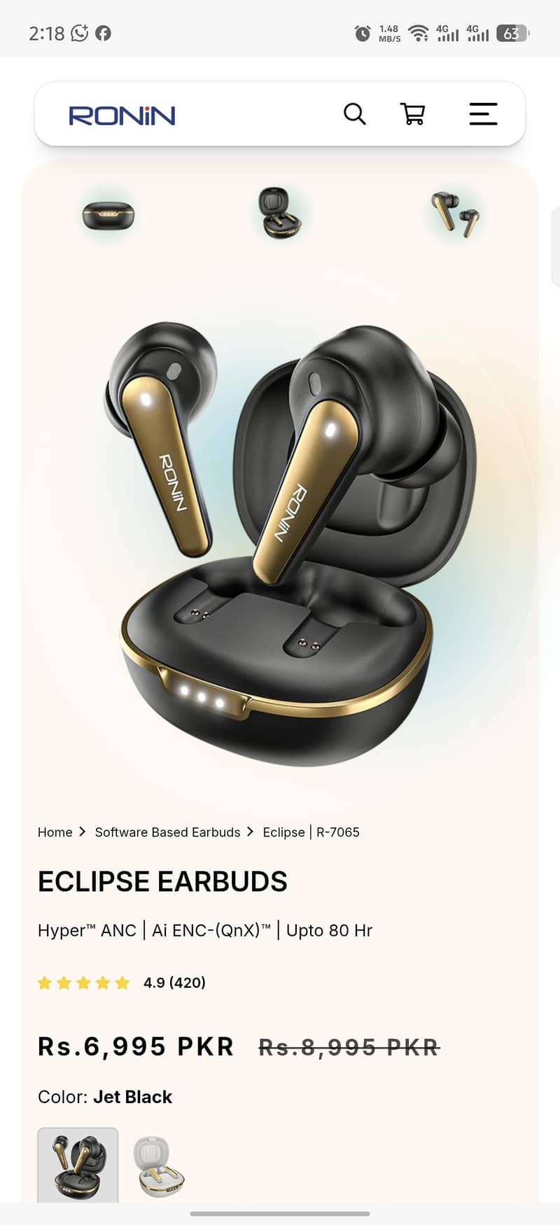 Ronin Eclips Earbuds 0
