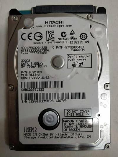Laptop internal hard drive 320gb brandnew condition