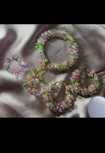 Hand made bangles& ear rings set