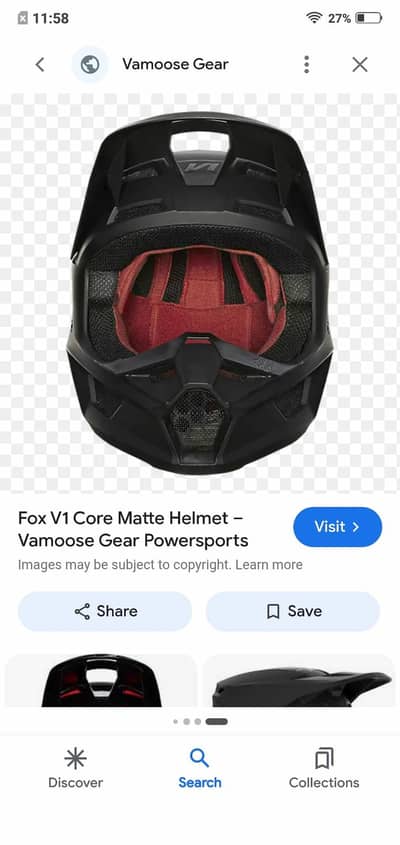 original Fox V1 core matte Dot certified bike helmet size medium large