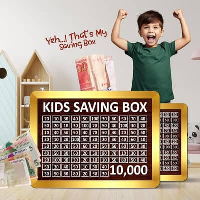 Kids Saving Box - 10,000 Goal Tracker