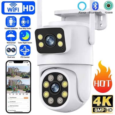 Q8 Dual Lens 2MP Waterproof 360° Wifi Wireless Security Camera