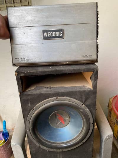 amplifier and woofer 3000watt Japanese amplifier kenwood original