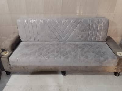 3 seater sofa cum bed + 2 seater dewan with storage