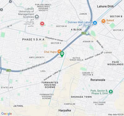 DHA PHASE 5 LAHORE M BLOCK 1 KANAL PAIR PLOT NO 412+413 80RD BEST LOCATION