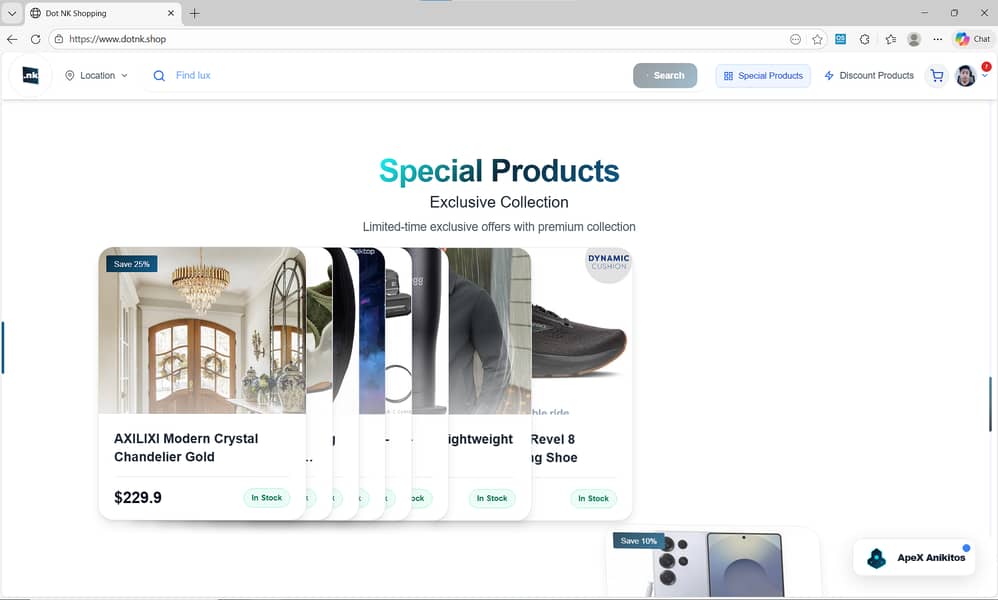 AI Integrated Fully Animated E-commerce website 1