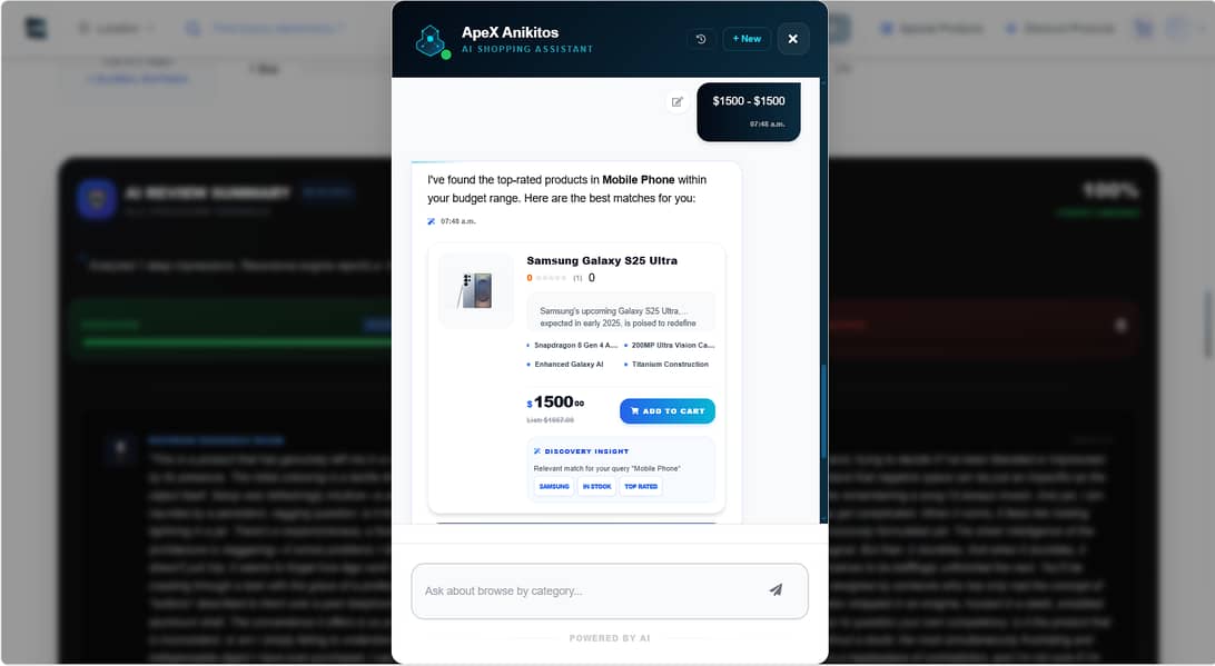 AI Integrated Fully Animated E-commerce website 4