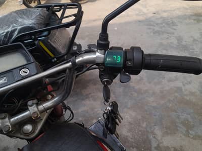 Hybrid Honda CD 70 Electric + Petrol bike