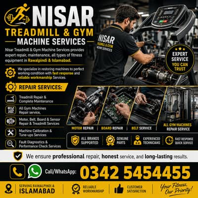 Treadmill Technician Near Me | Gym Machine Services Rawalpindi