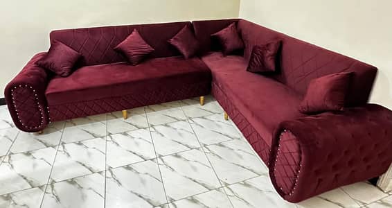 Custom made L-shaped sofa set