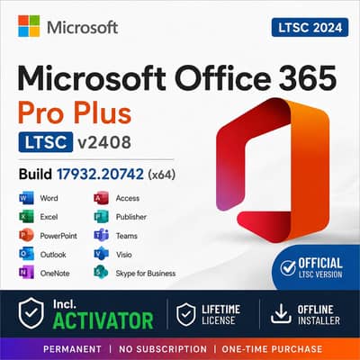 Microsoft Office 365 Pro Plus | Lifetime License + Offline Installer