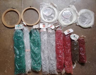 Pearls/Beads sets and Fish wire with knitting frame