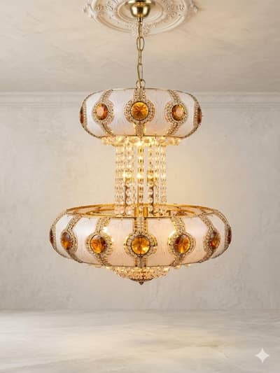 Luxury Crystal Fanoos 