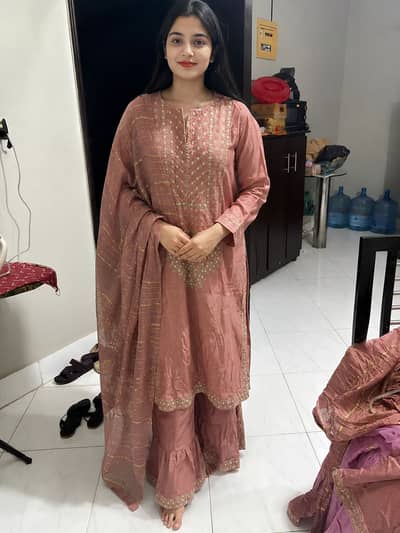 Stylish long short with gharara