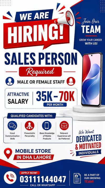 sales person required