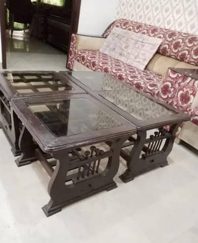 Center table set (1 big 2 small tables)
