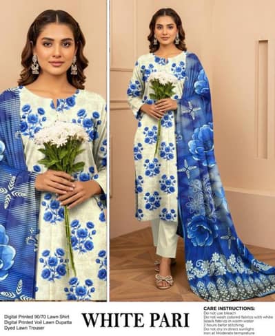 3 Piece Stylish Lawn Dress for Women – Summer Collection 2026