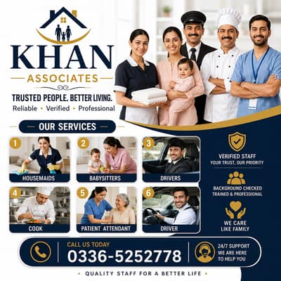 Chef , Cook , Chinese Cook , Pakistani Chef , Nurse , Maids , Driver