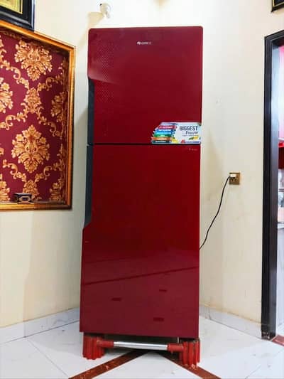 GREE Everest Fridge — Bold Red/Black | Like New Condition