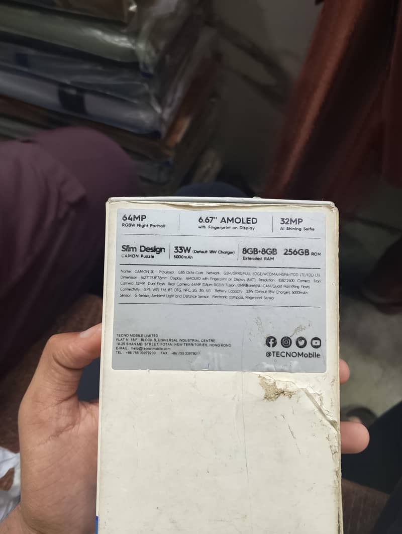 Tecno camon 20 8