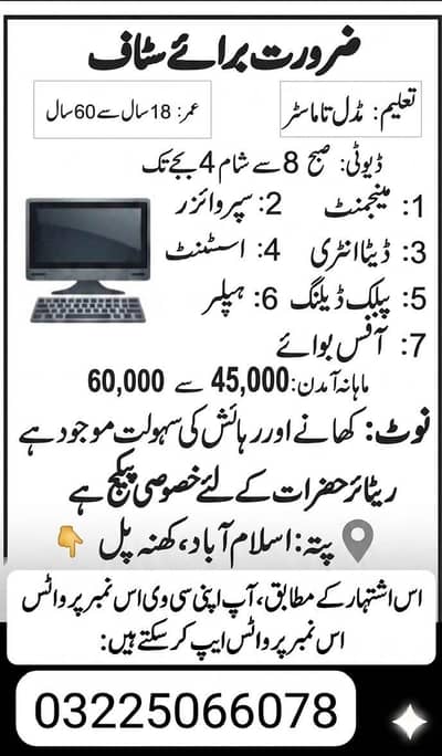 office work Islamabad