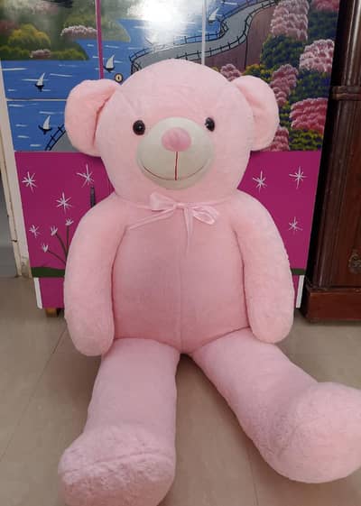 "Perfect Gift! Huge 5-Feet Pink Teddy Bear for Kids & Decoration"