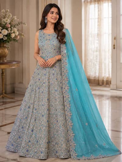 Brand new unstitch bridal maxi