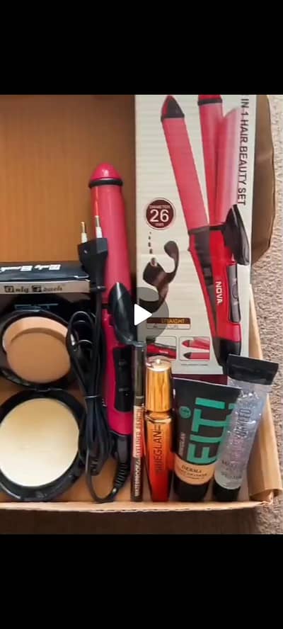 2 in 1 hair straightener & makeup deal