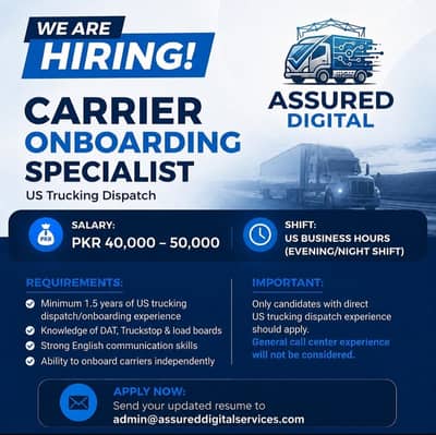 Call Center Job || Carrier Onboarding Specialist || USA Truck Dispatch