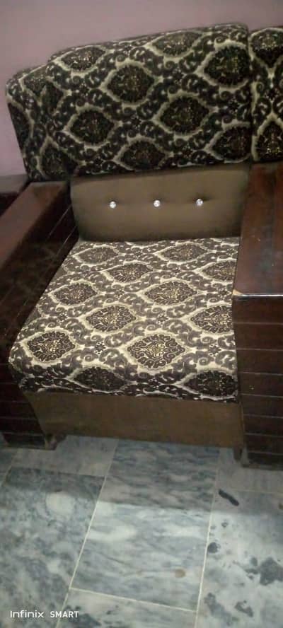 wooden sofa