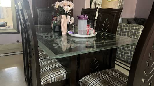 6 seater dining table wood